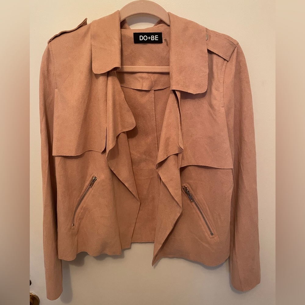 Light pink suede jacket